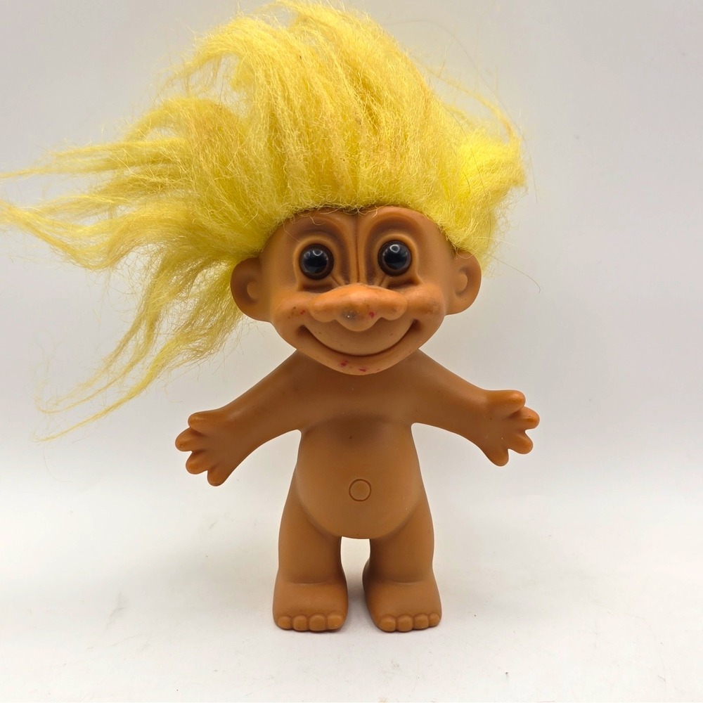 Russ Troll Doll Nude Fantasy Blonde Straight Hair Black Eyes Plastic China Mark